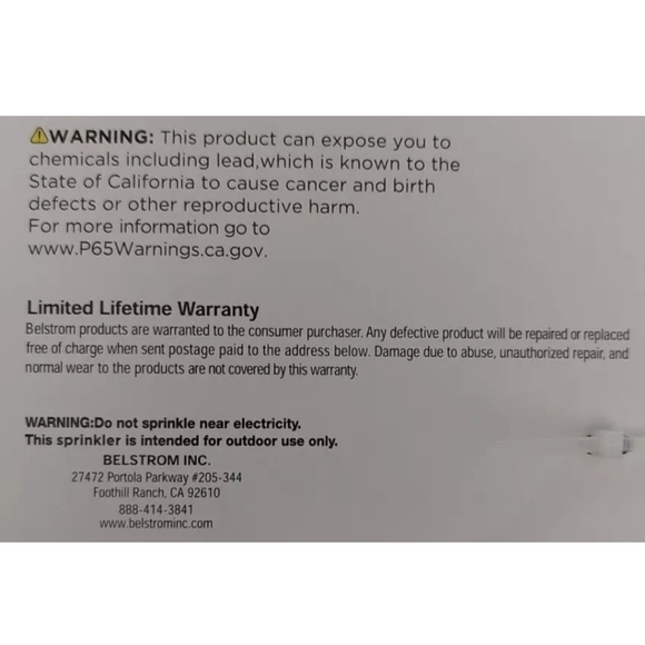 Belstrom Plastic Impulse Adjust Sprinkler Head 4600 sq ft Diameter 360° Rotation - Picture 5 of 6